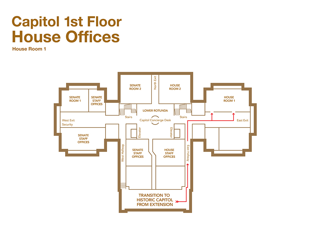 Map of House Room 1, Capitol
