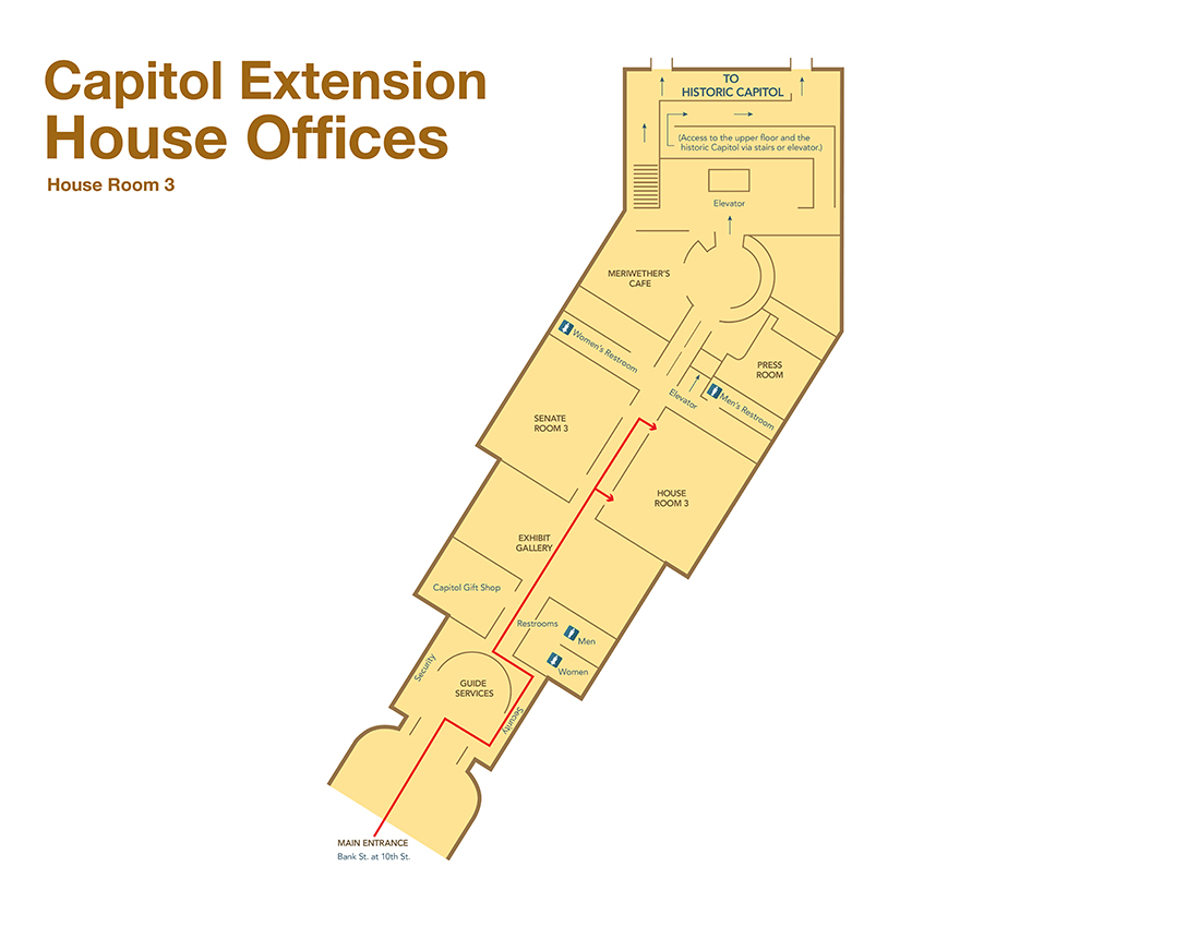 Map of House Room 3, Capitol